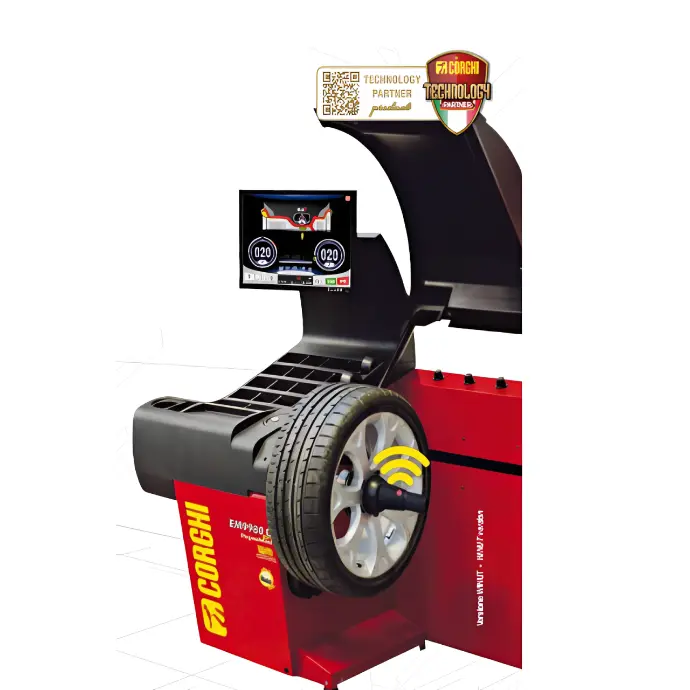 Máy cân bằng lốp xe con, màn hình cảm ứng, hoàn toàn tự động với tính năng chẩn đoán lốp
