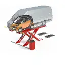 Cầu nâng cắt kéo kiểm tra góc đặt bánh xe 4,3 Tấn, lắp chìm, 3 pha, màu đỏ (bao gồm đĩa lái Italy và bộ phụ kiện)