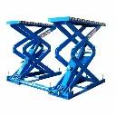 Cầu nâng cắt kéo nâng bụng 3 Tấn, Lắp chìm, Kiểu mô tơ trong (3 Pha, màu xanh)