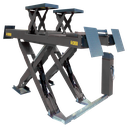 Cầu nâng cắt kéo kiểm tra góc đặt bánh xe 4,3 tấn, lắp chìm, có bàn nâng phụ, 3 pha, màu xám RAL 7024 (bao gồm đĩa lái Trung Quốc và bộ phụ kiện)